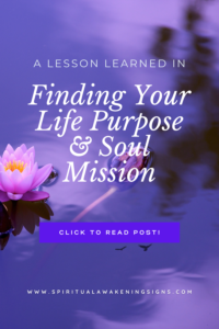 A Lesson Learned in Finding Your Life Purpose & Soul Mission